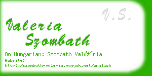 valeria szombath business card